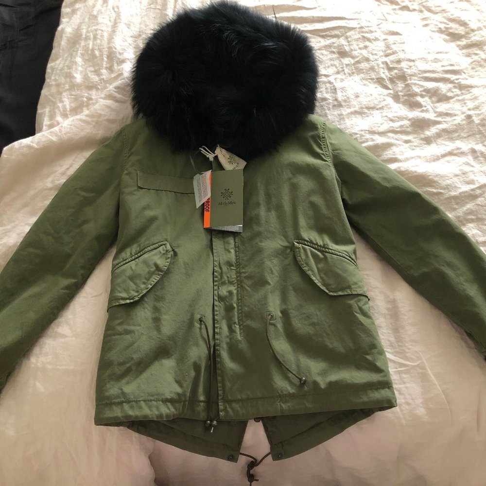 Mr & Mrs Italy | Army Mini Parka With Fur